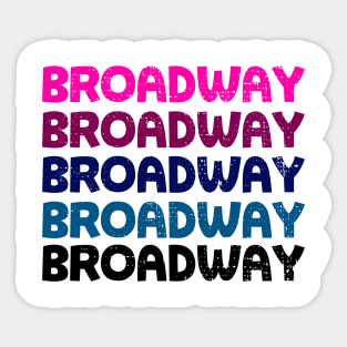 Broadway Retro Shirt Sticker